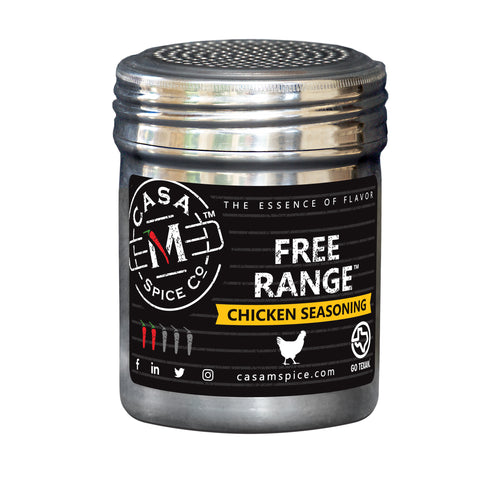 Casa M Spice Co Free Range Chicken Seasoning - Stainless Shaker - 5.5 OZ 6 Pack