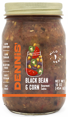 Reva Foods Dennis' Black Bean & Corn Salsa - 16 OZ 12 Pack