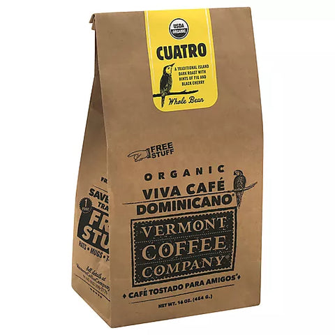 Vermont Coffee Company Whole Bean Cuatro - 16 OZ 5 Pack