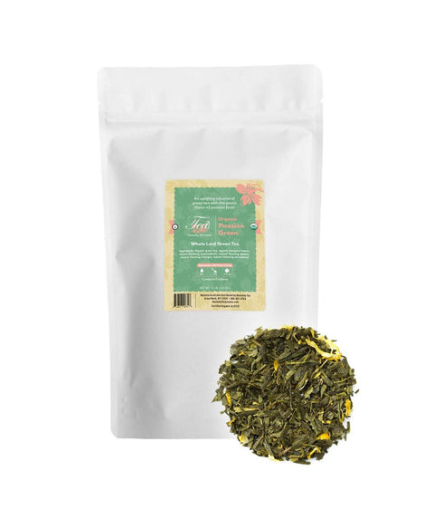 Heavenly Tea Leaves Organic Passion Green, Bulk Loose Leaf Green Tea - 1 LB 1 Pack