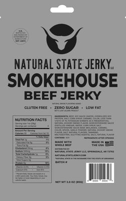 Natural State Jerky Smokehouse Beef Jerky - 3 OZ 10 Pack
