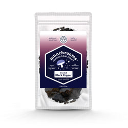 munchrooms Cracked Black Pepper shiitake mushroom jerky - 2.5 OZ 12 Pack