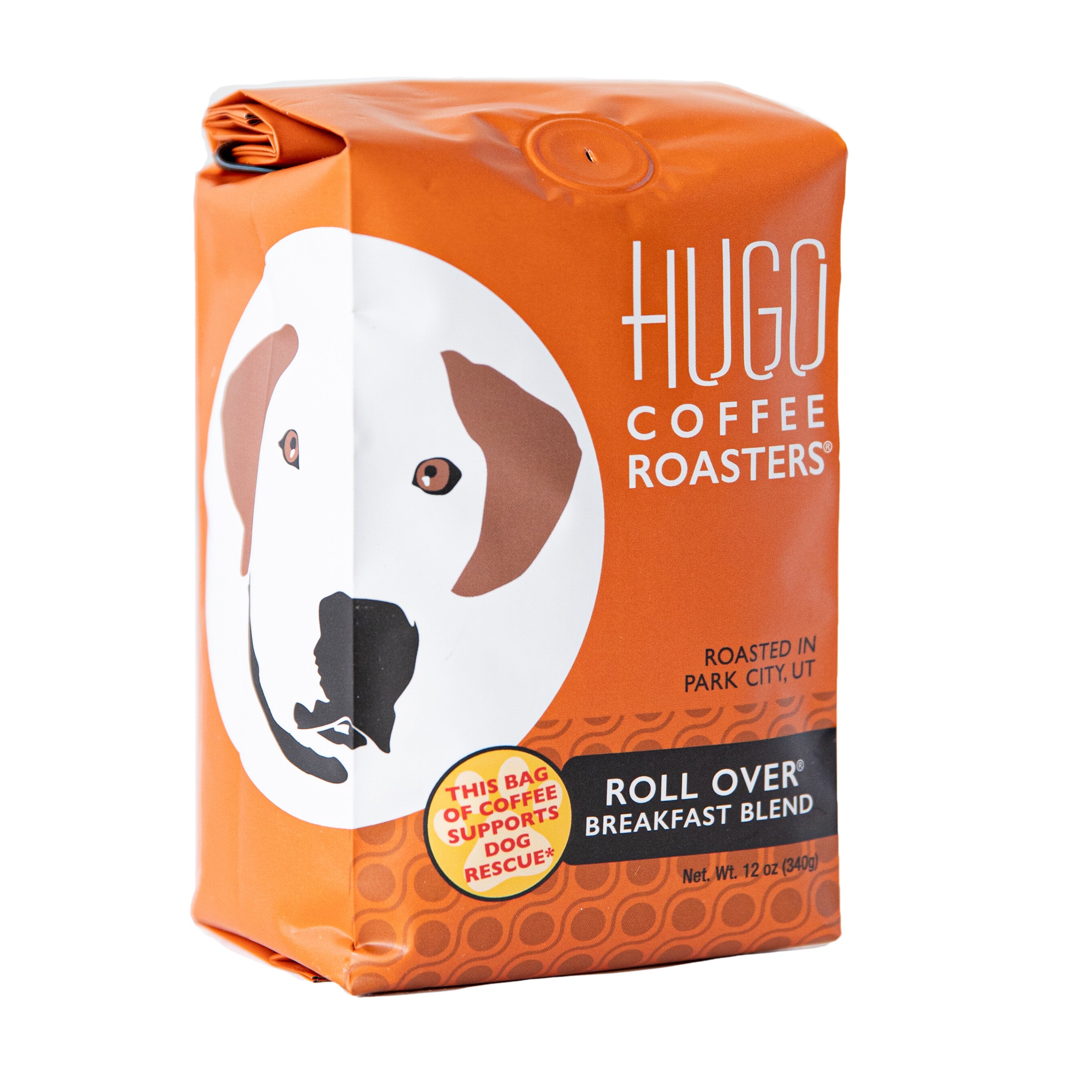 Hugo Coffee Roasters Roll Over Breakfast Blend, Whole Bean 12 OZ 6 P