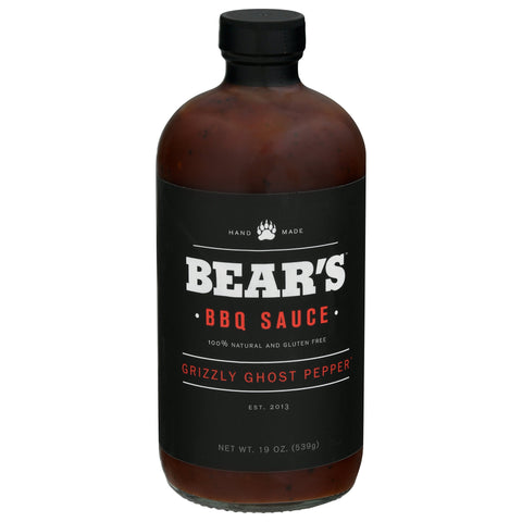 Bear's Grizzly Ghost Pepper Bbq Sauce - 19 OZ 6 Pack