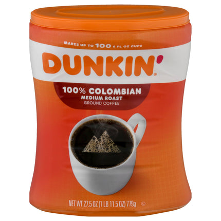 Dunkin' 100% Colombian Ground Coffee - 27.5 OZ 4 Pack