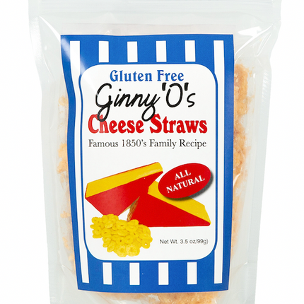 Ginny'O's GF Cheddar Cheese Straws - 3.5 OZ 6 Pack