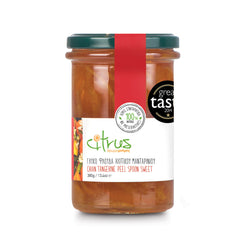 Zelos Authentic Greek Artisan Citrus Chios -  Handmade Chian Tangerine Peel Preserved in an All Natural Syrup - 13.4 OZ 12 Pack