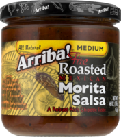 Riba Foods Arriba! Medium Fire Roasted Mexican Morita Salsa - 16 OZ 6 Pack
