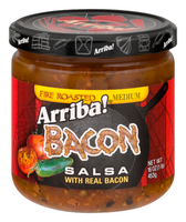 Riba Foods Arriba! Medium Fire Roasted Mexican Bacon Salsa - 16 OZ 6 Pack