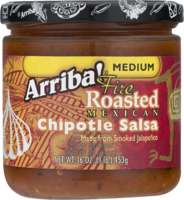 Riba Foods Arriba! Medium Fire Roasted Mexican Chipotle Salsa - 16 OZ 6 Pack