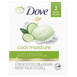 Dove Go Fresh Cool Moisture Cucumber & Green Tea Bar Soap - 7.5 OZ 24 Pack