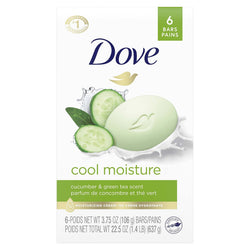 Dove Go Fresh Cool Moisture Cucumber & Green Tea Bar Soap - 22.5 OZ 12 Pack