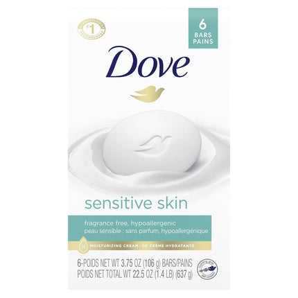 Dove Sensitive Skin Bar Soap - 22.5 OZ 12 Pack