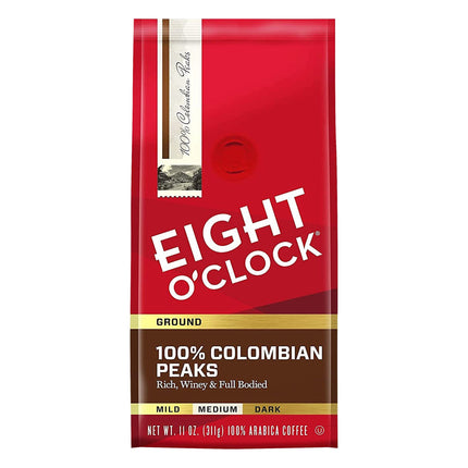Eight O'Clock Coffee Ground 100% Colombian - 11 OZ 6 Pack