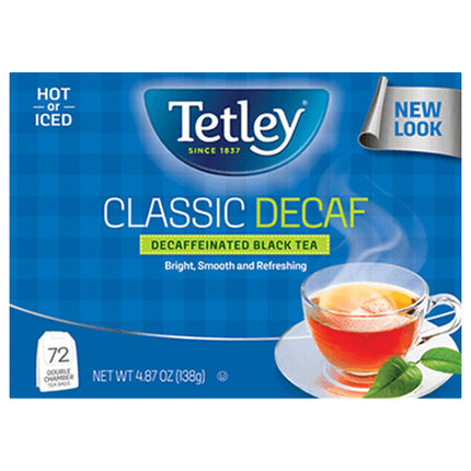 Tetley Classic Decaf Black Tea Bags - 72 CT 12 Pack