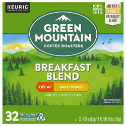 Green Mountain K-Cup Breakfast Blend Decaf - 10 OZ 4 Pack