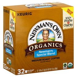 Newman's Own Organics Special Blend Medium Roast Coffee K-Cup - 12.8 OZ 4 Pack