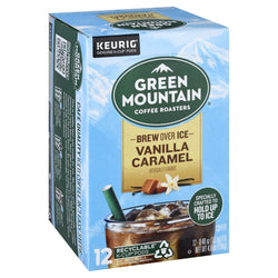 Green Mountain K-Cup Brew Over Ice Vanilla Caramel - 4.8 OZ 6 Pack
