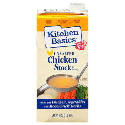 Kitchen Basics Unsalted Chicken Stock - 32 OZ 12 Pack