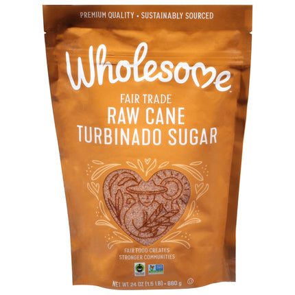 Wholesome Naturally Raw Cane Turbinado Sugar - 24 OZ 6 Pack