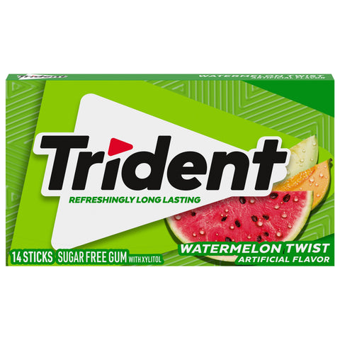 Trident Watermelon Twist Sugar Free Gum - 14 CT 12 Pack