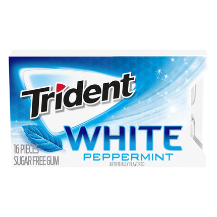 Trident Gum White Peppermint Sugar Free Gum - 16 CT 9 Pack