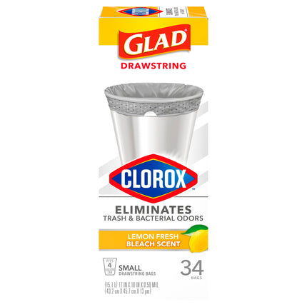 Glad Small Kitchen Garbage Bags - 34 OZ 6 Pack