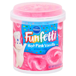Pillsbury Funfetti Hot Pink Vanilla Frosting - 15.6 OZ 8 Pack