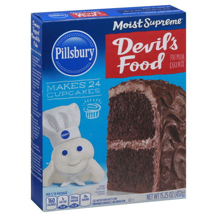 Pillsbury Moist Supreme Devil's Food Cake Mix - 15.25 OZ 12 Pack