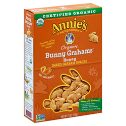 Annie's Homegrown Crackers Bunnies Grahams Honey - 7.5 OZ 12 Pack