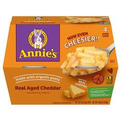 Annie's Aged Cheddar Macaroni & Cheese Cup - 8.04 OZ 6 Pack