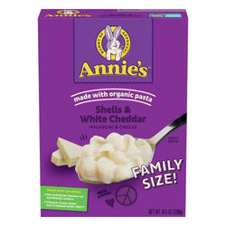 Annie's Homegrown Pasta Family Size Shells & White Cheddar - 10.5 OZ 6 Pack
