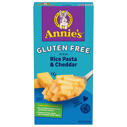 Annie's Homegrown Pasta Gluten Free Rice Pasta & Cheddar - 6 OZ 12 Pack