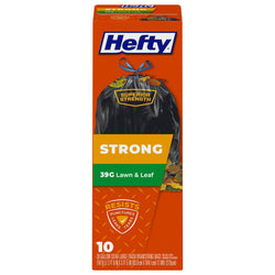 Hefty Strong 39 Gallon Extra Large Trash Drawstring Bags - 10 CT 12 Pack