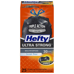 Hefty Ultra Strong 30 Gallon Large Trash Drawstring Bags - 25 CT 6 Pack