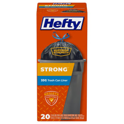Hefty Strong 39 Gallon Extra Large Trash Drawstring Bags - 20 CT 6 Pack