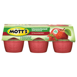 Mott's Applesauce Unsweetened Strawberry - 23.4 OZ 12 Pack