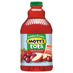 Mott's For Tots 40% Less Sugar Fruit Punch - 64 FZ 8 Pack