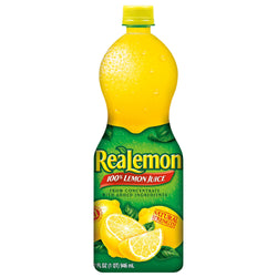 Realemon 100% Lemon Juice - 32 FZ 12 Pack