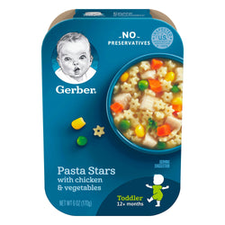 Gerber Mealtime For Toddler Pasta Stars - 6 OZ 6 Pack