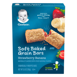 Gerber Graduates Cereal Bars Strawberry Banana - 5.5 OZ 8 Pack