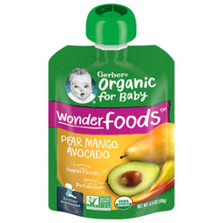 Gerber 2nd Foods Organic Pouch Pear Mango Avocado - 3.5 OZ 12 Pack
