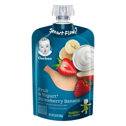 Gerber Toddler Fruit & Yogurt Strawberry Banana - 3.5 OZ 12 Pack