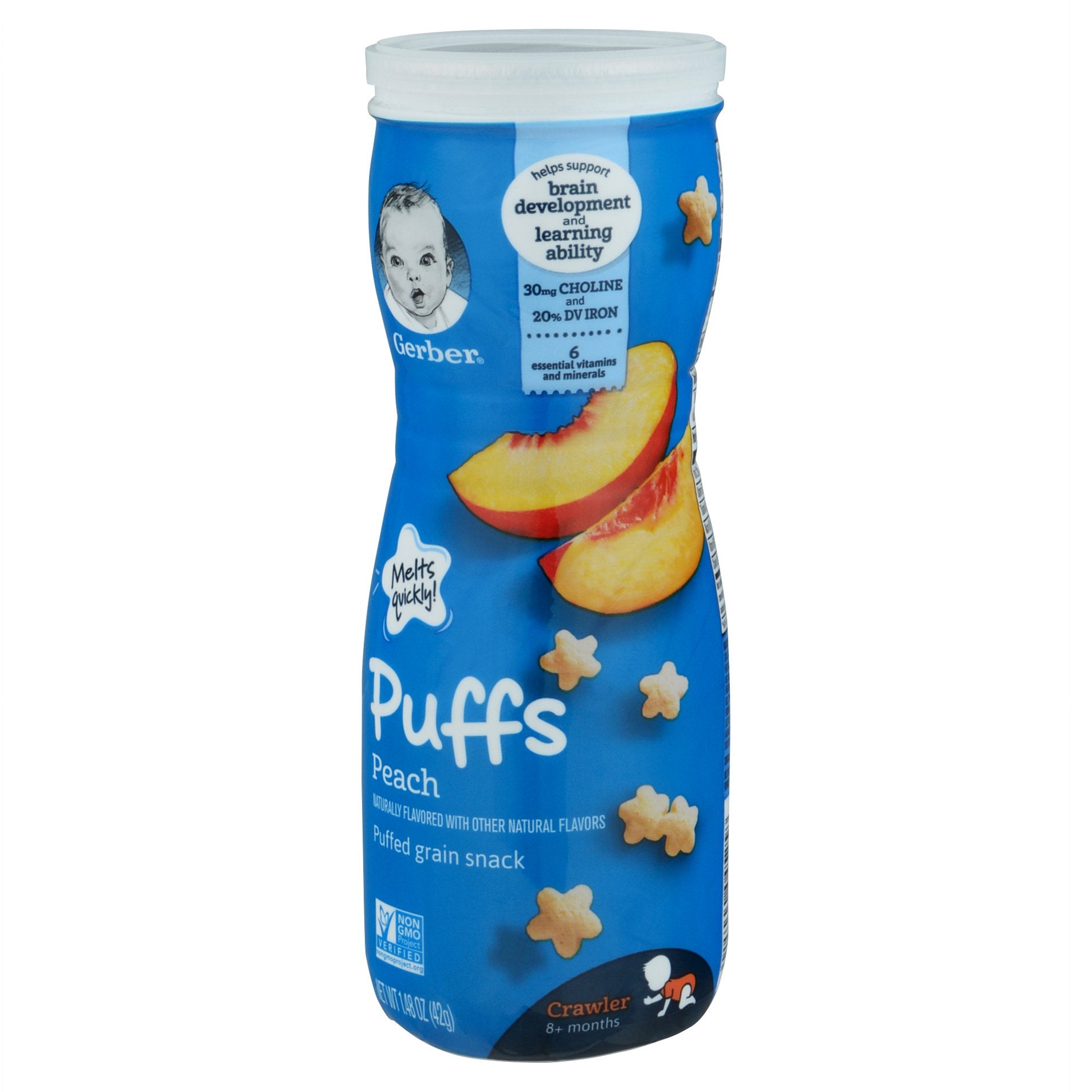 Gerber Baby Snacks Puffs, Sweet Potato, 1.48 Ounce (Pack of 6)