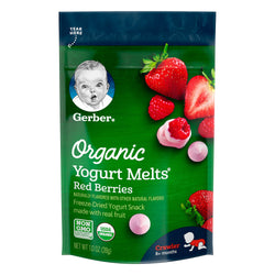 Gerber Organic Yogurt Melts Red Berries - 1 OZ 7 Pack
