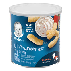 Gerber Graduates Lil Crunchies Veggie Dip - 1.48 OZ 6 Pack