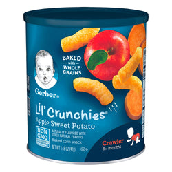 Gerber Graduates Lil Crunchies Snacks Apple & Sweet Potato - 1.48 OZ 6 Pack