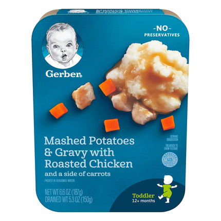 Gerber Graduates Lil Entrees Mashed Potatoes & Gravy With Roasted Chicken & Carrots - 6.6 OZ 8 Pack