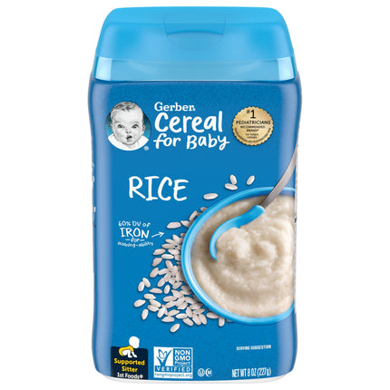 Gerber Rice Cereal - 8 OZ 6 Pack
