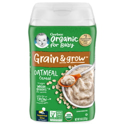 Gerber Organic Oatmeal Cereal - 8 OZ 6 Pack